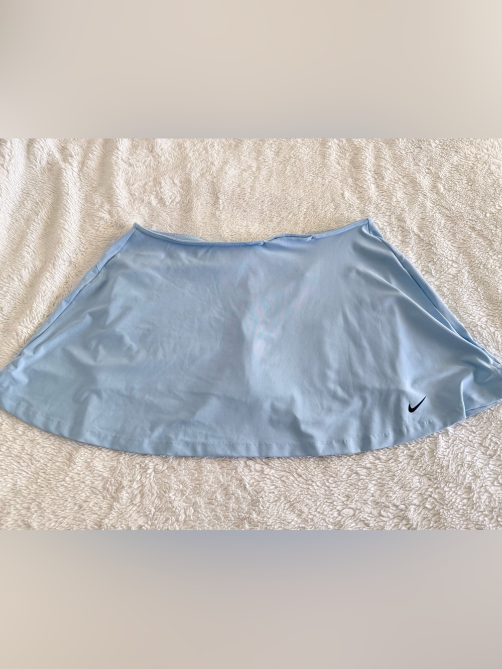 Nike Light Blue Tennis Skirt with Black Swoosh